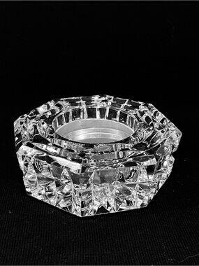 Waterford Crystal Octagonal Candle Holder Signed 5”